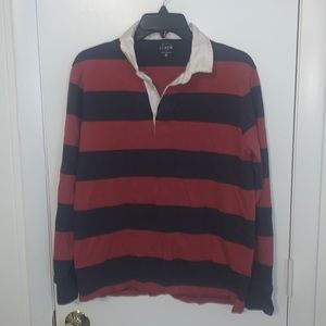 J. Crew Red/Blue Medium Rugby Shirt